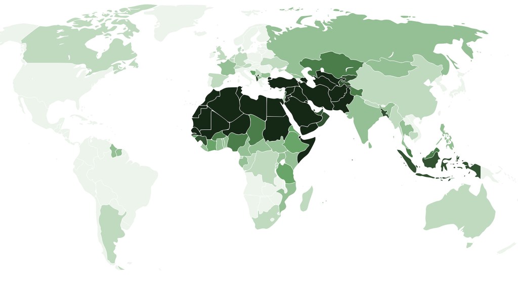 Peta Populasi Muslim Dunia